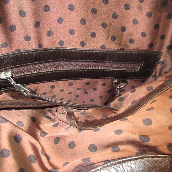 Oversized Brown COWHIDE Leather Shoulder Strap Hand Bag Purse Tote Hobo Travel - Picture 8 of 15